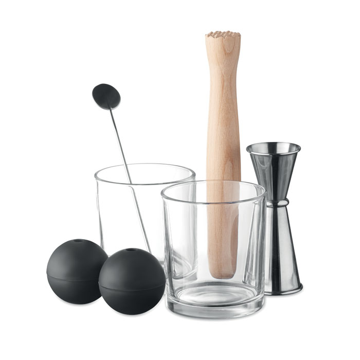 Set de 7 pièces promotionnel pour cocktail silver mate